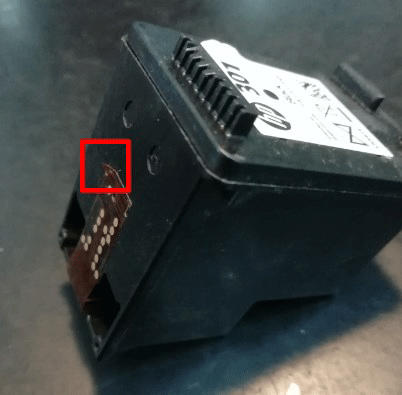circuito electrónico dos tinteiros vazios